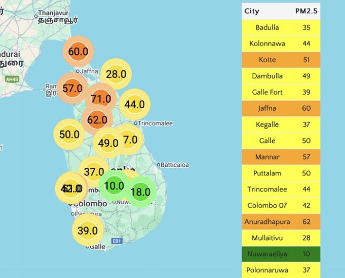 Air Quality reaches slightly unhealthy levels in several areas