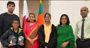 Sri Lanka Embassy in Doha honours young table tennis stars