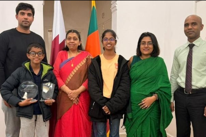 Sri Lanka Embassy in Doha honours young table tennis stars