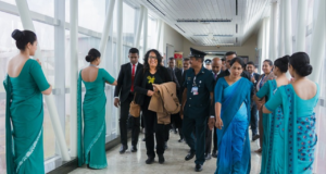 PM Harini returns from Davos after key meetings at WEF