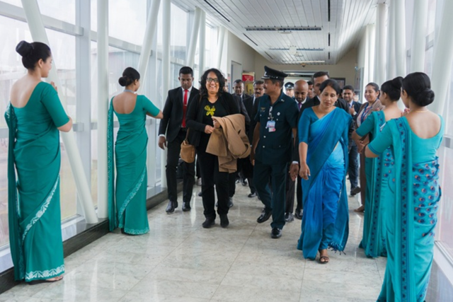 PM Harini returns from Davos after key meetings at WEF