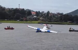 Seaplane crash at Nuwara Eliya’s Gregory Lake amid strong winds