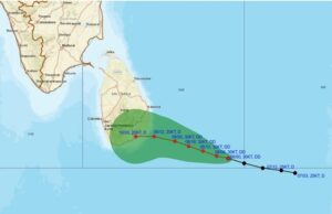 Deep depression expected to enter Sri Lanka’s coast tomorrow