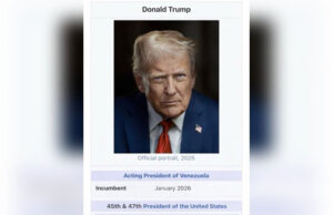 Donald Trump declares himself “Acting President Of Venezuela”