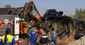 At least 22 people killed after crane falls on train in northeast Thailand