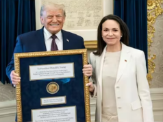 Venezuela: Machado presents Trump her Nobel Peace Prize