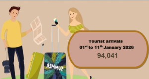Over 94,000 tourists arrivals in the first 11 days of January