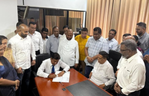 Wijeyadasa Rajapakshe assumes new role at SLFP