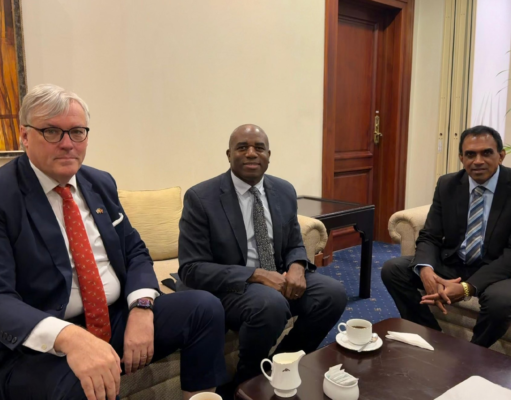 UK Deputy Prime Minister Lammy arrives in Sri Lanka
