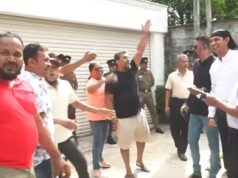 Protesters near Finance Secretary’s residence attacked with cow dung