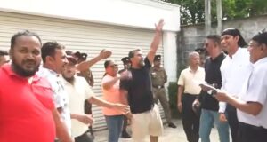 Protesters near Finance Secretary’s residence attacked with cow dung