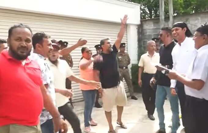 Protesters near Finance Secretary’s residence attacked with cow dung