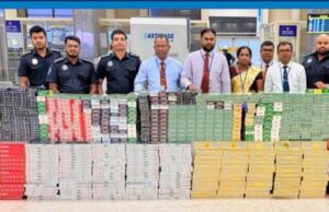 Chinese national arrested at BIA with Rs. 35 Mn cigarette haul