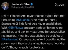 “No such fund exists”: Harsha questions legality of ‘Rebuilding Sri Lanka’ fund