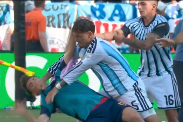 Watch: Unseen footage shows Argentina players assaulting Spain after win