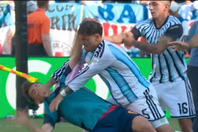 Watch: Unseen footage shows Argentina players assaulting Spain after win