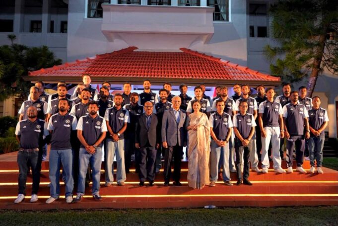 Indian and Sri Lankan Cricket Teams Hosted by High Commissioner Santosh Jha