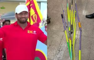 Rumesh Tharanga’s javelins damaged during flight back to Sri Lanka
