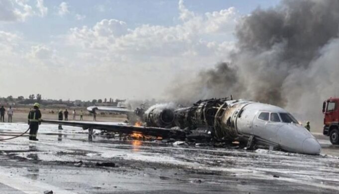 Flights suspended after private jet veers off runway at Libya’s Misrata airport