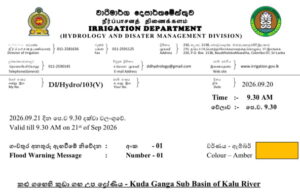 Flood warning issued for Kuda Ganga sub-basin amid heavy rain