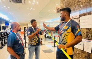 Sports Ministry hands over new javelin to Rumesh Tharanga in Japan