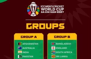 2027 Cricket World Cup Groups & Fixtures announced